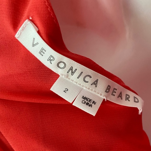 Veronica Beard Fayla Silk Chain-Detail Cutout Midi Dress Watermelon size 2 - Picture 10 of 15